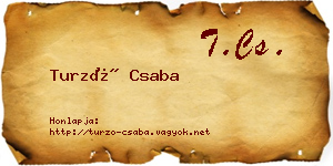 Turzó Csaba névjegykártya