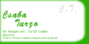 csaba turzo business card